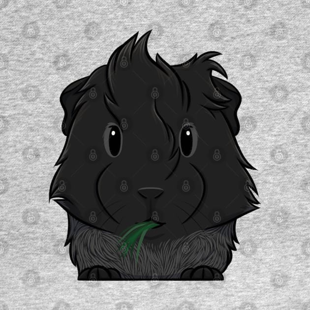 Black Roan Abyssinian Guinea Pig by DeguArts